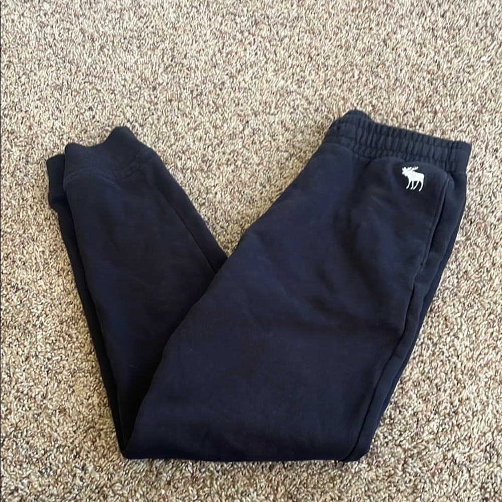 Abercrombie Kids Black Joggers with Logo
